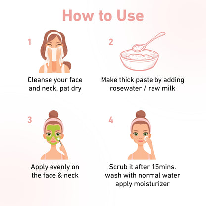 how to use face pack powder