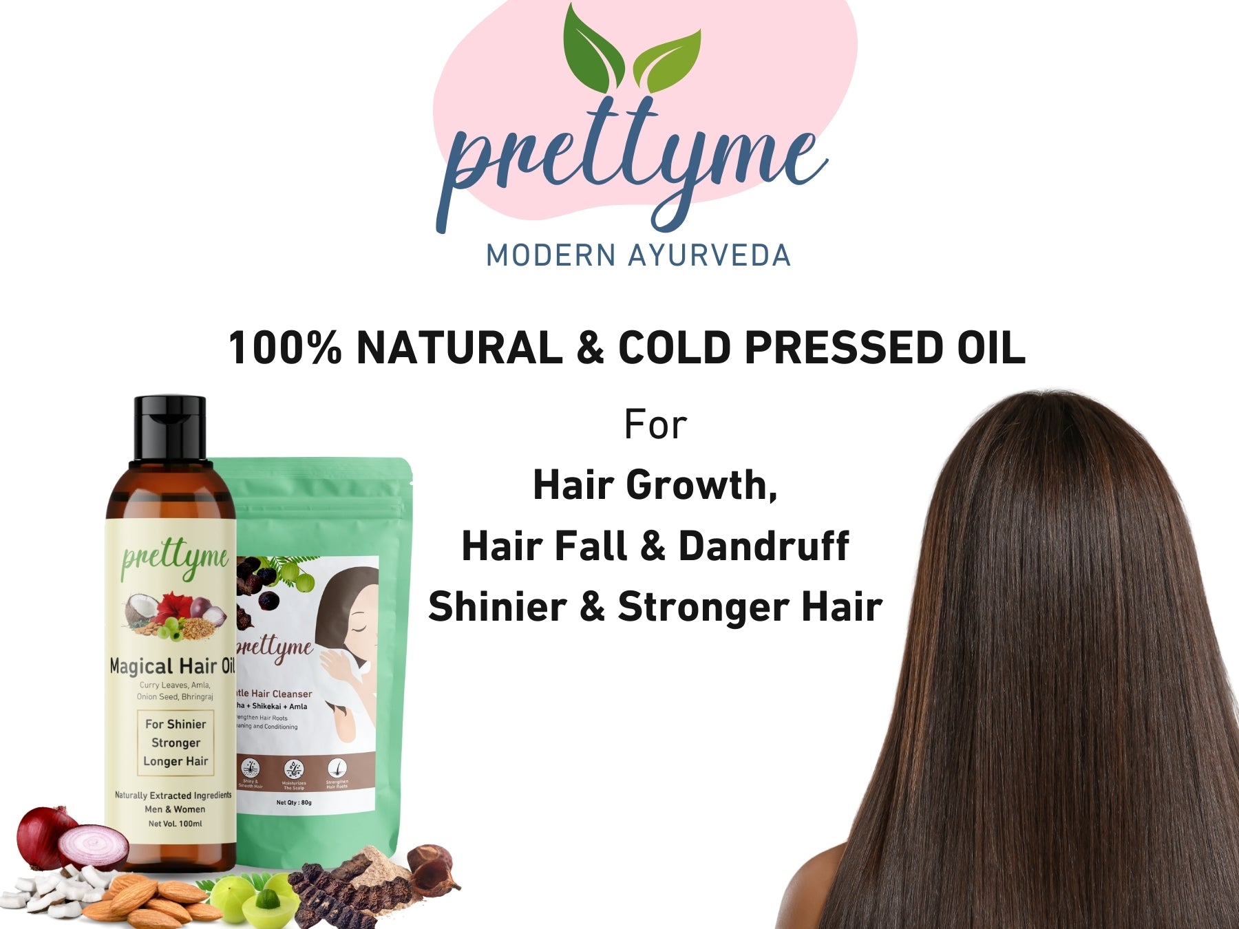 Organic natural hair oil, enriched with amla, Onion, Bhringraj, coconut and Almond oils for deep hydration, hair fall and hair growth