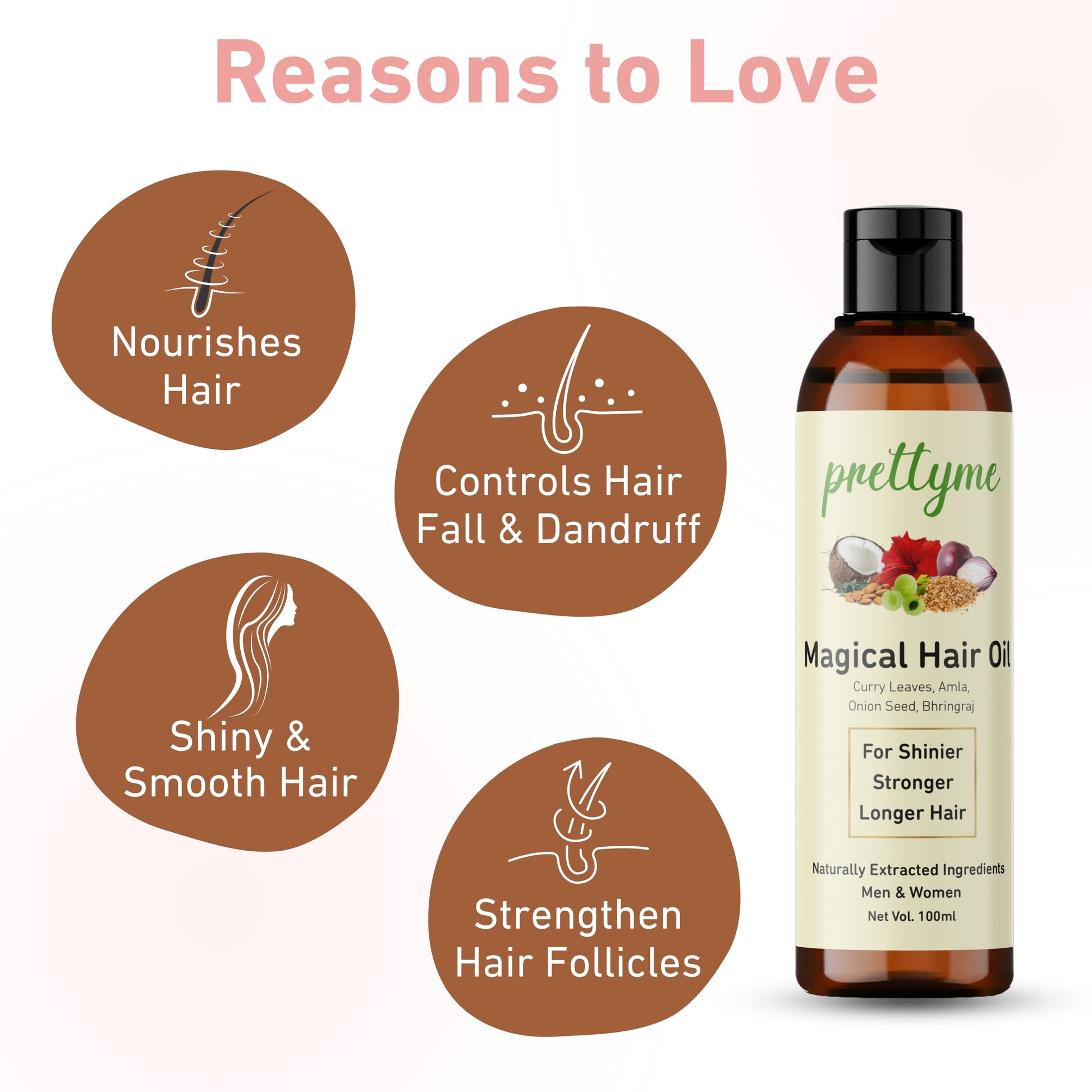 natural, herbal and ayurvedic magical hair oil for hair fall, dandruff and hair growth, reason to love image