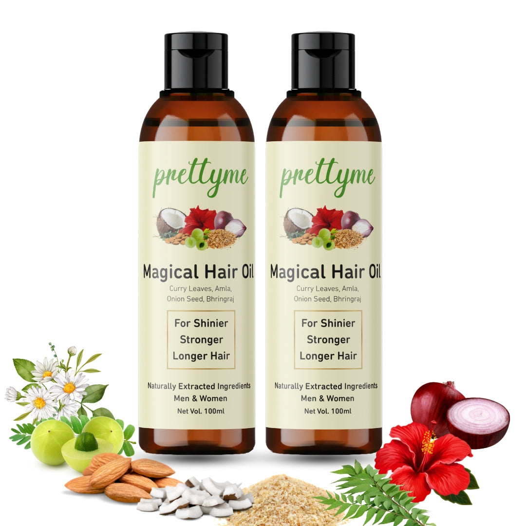 Organic natural hair oil, enriched with amla, Onion, Bhringraj, coconut and Almond oils for deep hydration, hair fall and hair growth