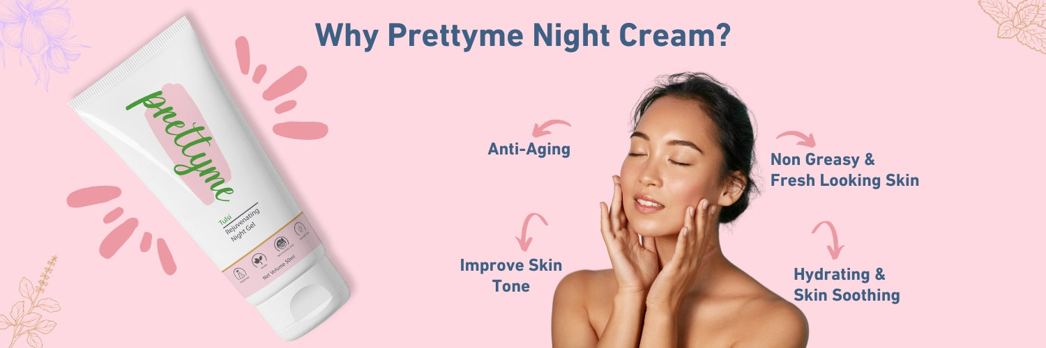 night cream with tulsi for skin brightening and pigmentation